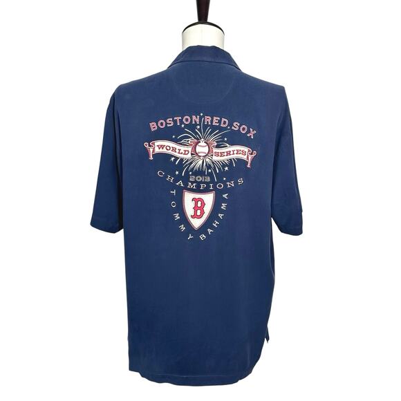 Tommy Bahama | Men | 2013 World Series Boston Red Sox Silk Shirt | Medium - Picture 3 of 12